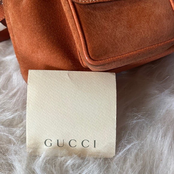 Gucci Suede Backpack with Bamboo Handle - Picture 8 of 15